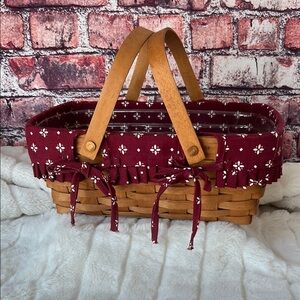 Longaberger Basket with Red Liner and Insert
